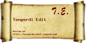 Tengerdi Edit névjegykártya